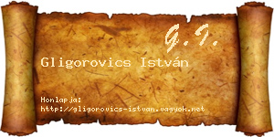 Gligorovics István névjegykártya