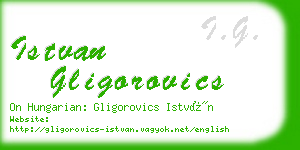 istvan gligorovics business card
